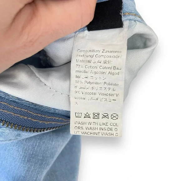 SHEIN Women Sz 2/XS Frenchy High Waist Jeans Relaxed Fit Straight Leg Light Wash - Picture 11 of 12